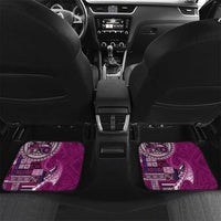 Samoan Siapo Art Tattoo Polynesian Pattern Car Mats Pink Color - Polynesian Pride