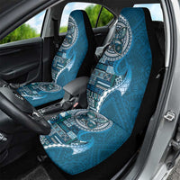Samoan Siapo Art Tattoo Polynesian Pattern Car Seat Cover Teal Color - Polynesian Pride