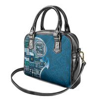 Samoan Siapo Art Tattoo Polynesian Pattern Shoulder Handbag Teal Color - Polynesian Pride