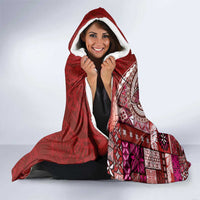 Samoan Siapo Art Tattoo Polynesian Pattern Hooded Blanket Red Color LT03 - Polynesian Pride
