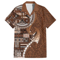 Samoan Siapo Art Tattoo Polynesian Pattern Hawaiian Shirt Brown Color - Polynesian Pride