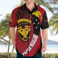 Papua New Guinea Mask Festival Hawaiian Shirt Papua Niugini Tribe Mask Melanesian Pattern
