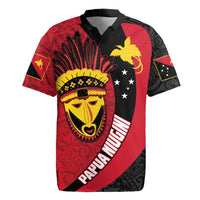 Papua New Guinea Mask Festival Rugby Jersey Papua Niugini Tribe Mask Melanesian Pattern