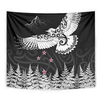 New Zealand Kea Bird Tapestry Maori Tattoo and Silver Fern Black Color LT03 - Polynesian Pride