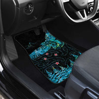 New Zealand Kea Bird Car Mats Maori Tattoo and Silver Fern Paua Shell Style
