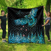 New Zealand Kea Bird Quilt Maori Tattoo and Silver Fern Paua Shell Style LT03 - Polynesian Pride