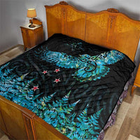 New Zealand Kea Bird Quilt Maori Tattoo and Silver Fern Paua Shell Style LT03 - Polynesian Pride