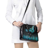 New Zealand Kea Bird Shoulder Handbag Maori Tattoo and Silver Fern Paua Shell Style