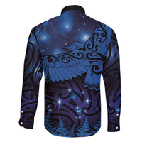 New Zealand Kea Bird Family Matching Off Shoulder Short Dress and Hawaiian Shirt Maori Tattoo and Silver Fern Matariki Style