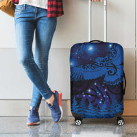 New Zealand Kea Bird Luggage Cover Maori Tattoo and Silver Fern Matariki Style LT03 - Polynesian Pride