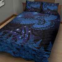 New Zealand Kea Bird Quilt Bed Set Maori Tattoo and Silver Fern Matariki Style