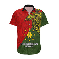 Custom Papua New Guinea Eastern Highlands Province Hawaiian Shirt PNG Birds Of Paradise Polynesian Arty Style LT03 Green - Polynesian Pride