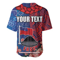 CHOGM FAST Samoa 2024 Baseball Jersey Samoan Tapa Tribal and Ornament Pattern with Hibiscus LT03 - Polynesian Pride