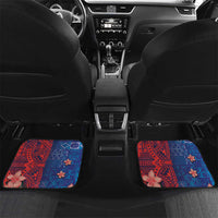 CHOGM FAST Samoa 2024 Car Mats Samoan Tapa Tribal and Ornament Pattern with Hibiscus