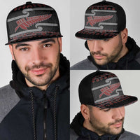 New Zealand Christmas Mesh Trucker Cap Meri Kirihimete Silver Fern Knit Style Red Color - Polynesian Pride