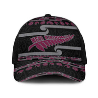 New Zealand Christmas Baseball Net Cap Meri Kirihimete Silver Fern Knit Style Pink Color - Polynesian Pride