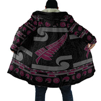 New Zealand Christmas Cloak Meri Kirihimete Silver Fern Knit Style Pink Color - Polynesian Pride