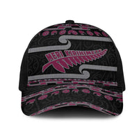 New Zealand Christmas Mesh Trucker Cap Meri Kirihimete Silver Fern Knit Style Pink Color - Polynesian Pride