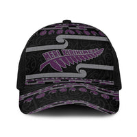New Zealand Christmas Baseball Net Cap Meri Kirihimete Silver Fern Knit Style Purple Color - Polynesian Pride