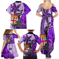 fiji-australia-rugby-family-matching-summer-maxi-dress-and-hawaiian-shirt-kangaroo-and-palm-tree-purple-tapa-pattern-mix-aboriginal