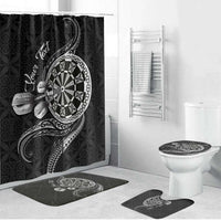Personalised Niue Darts Masters Bathroom Set Tribal Hiapo Dartboard - Polynesian Pride