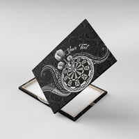 Personalised Niue Darts Masters Canvas Wall Art Tribal Hiapo Dartboard - Polynesian Pride