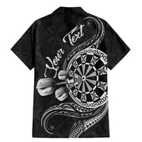 Personalised Niue Darts Masters Family Matching Mermaid Dress and Hawaiian Shirt Tribal Hiapo Dartboard - Polynesian Pride