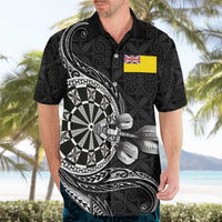Personalised Niue Darts Masters Hawaiian Shirt Tribal Hiapo Dartboard LT03 - Polynesian Pride