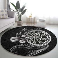 Personalised Niue Darts Masters Round Carpet Tribal Hiapo Dartboard - Polynesian Pride