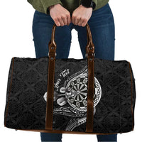 Personalised Niue Darts Masters Travel Bag Tribal Hiapo Dartboard LT03 Black - Polynesian Pride