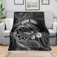 Personalised New Zealand Aotearoa Darts Masters Blanket Tribal Silver Fern and Ta Moko Dartboard - Polynesian Pride