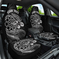 Personalised New Zealand Aotearoa Darts Masters Car Seat Cover Tribal Silver Fern and Ta Moko Dartboard - Polynesian Pride