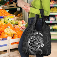Personalised New Zealand Aotearoa Darts Masters Grocery Bag Tribal Silver Fern and Ta Moko Dartboard - Polynesian Pride