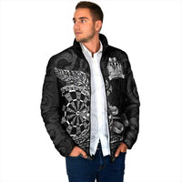 Personalised New Zealand Aotearoa Darts Masters Padded Jacket Tribal Silver Fern and Ta Moko Dartboard - Polynesian Pride