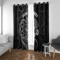 Personalised New Zealand Aotearoa Darts Masters Window Curtain Tribal Silver Fern and Ta Moko Dartboard - Polynesian Pride