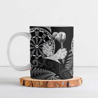 Personalised New Zealand Aotearoa Darts Masters Ceramic Mug Silver Fern and Maori Spirit - Polynesian Pride
