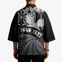 Personalised New Zealand Aotearoa Darts Masters Kimono Silver Fern and Maori Spirit - Polynesian Pride