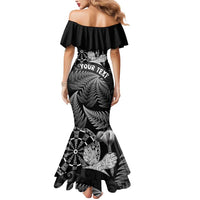Personalised New Zealand Aotearoa Darts Masters Mermaid Dress Silver Fern and Maori Spirit - Polynesian Pride