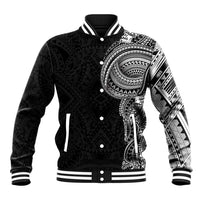 Traditional Polynesian Art Tattoos Baseball Jacket Black Color - Polynesian Pride