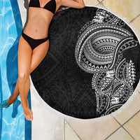 Traditional Polynesian Art Tattoos Beach Blanket Black Color - Polynesian Pride