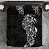 Traditional Polynesian Art Tattoos Bedding Set Black Color - Polynesian Pride