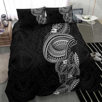 Traditional Polynesian Art Tattoos Bedding Set Black Color - Polynesian Pride