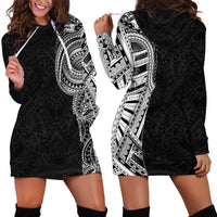 Traditional Polynesian Art Tattoos Hoodie Dress Black Color - Polynesian Pride