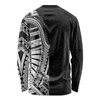 Traditional Polynesian Art Tattoos Long Sleeve Shirt Black Color - Polynesian Pride