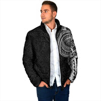 Traditional Polynesian Art Tattoos Padded Jacket Black Color - Polynesian Pride