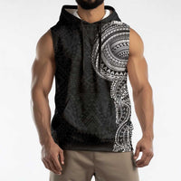 Traditional Polynesian Art Tattoos Sleeveless Hoodie Black Color - Polynesian Pride