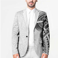 Traditional Polynesian Art Tattoos Blazer White Color - Polynesian Pride