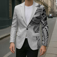 Traditional Polynesian Art Tattoos Blazer White Color - Polynesian Pride