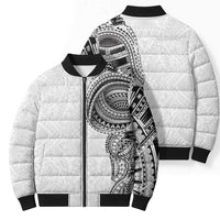 Traditional Polynesian Art Tattoos Bomber Puffer Jacket White Color - Polynesian Pride