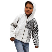 Traditional Polynesian Art Tattoos Kid Hoodie White Color - Polynesian Pride